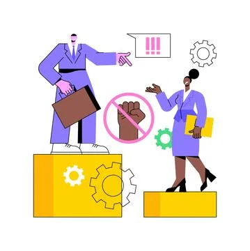 Racial discrimination abstract concept vector illustration. Stock Illustration