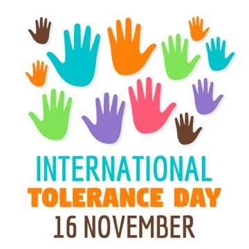 Racial tolerance day concept background, flat style Stock Illustration