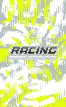 Racing abstract pattern with bold typography Illustrazione stock