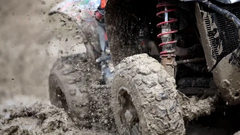 Racing ATV  Stock Footage 86522894