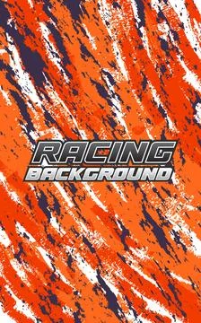 Racing background abstract stripes in bold orange and black Illustrazione stock