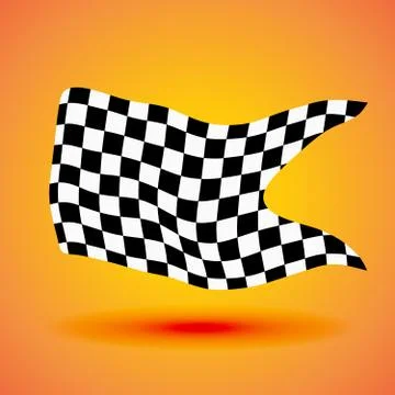 Racing background with checkered flag vector illustration Stock Illustration