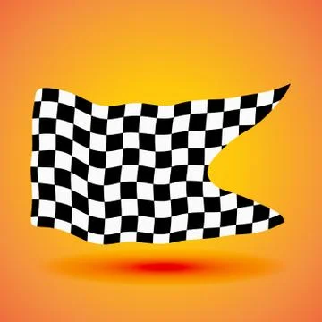 Racing background with checkered flag vector illustration Stock Illustration