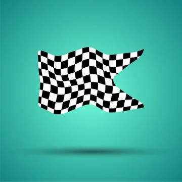 Racing background with checkered flag vector illustration. EPS10 Illustrazione stock