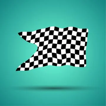 Racing background with checkered flag vector illustration. EPS10 Stock Illustration