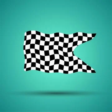 Racing background with checkered flag vector illustration. EPS10 Stock Illustration