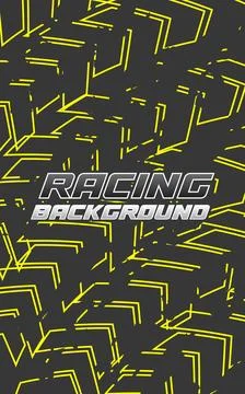 Racing Background With Neon Geometric Pattern Illustrazione stock