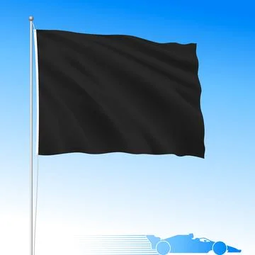 Racing Black waving flag, disqualification or mechanical problems, illustration Stock Illustration