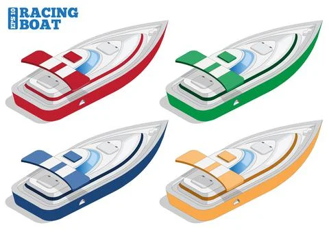 Racing boats. Stock Illustration