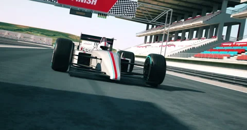 Racing car acceleration on circuit leading to engine visualization. Stock Footage 329668658