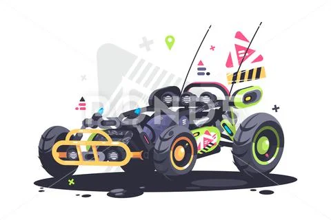 Racing car buggy Stock Illustrationen