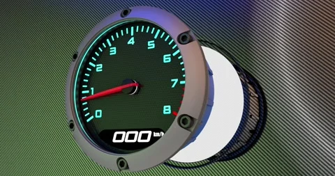 Racing Car Dashboard 3D Animation Stock Footage 273743669