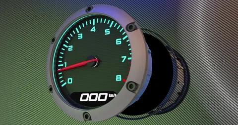 Racing Car Dashboard 3D Animation Stock Footage 273746675