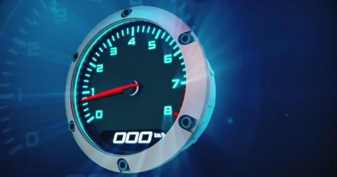 Racing Car Dashboard 3D Animation Stock Footage 274096800
