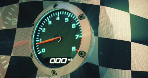Racing Car Dashboard 3D Animation Stock Footage 274098215