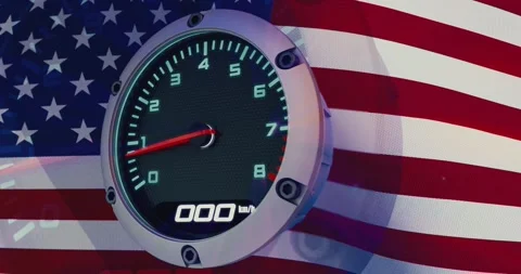 Racing Car Dashboard 3D Animation Stock Footage 274098933
