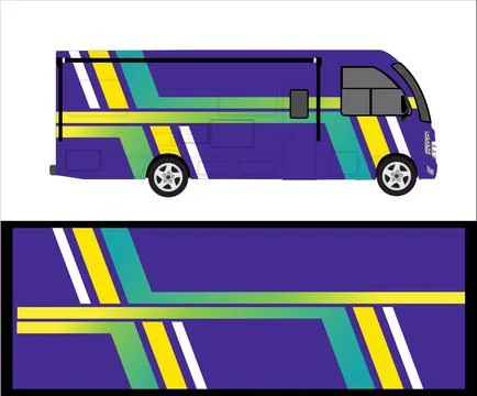 Racing car decal wrap vector designs, sports car wrap design Stock Illustration