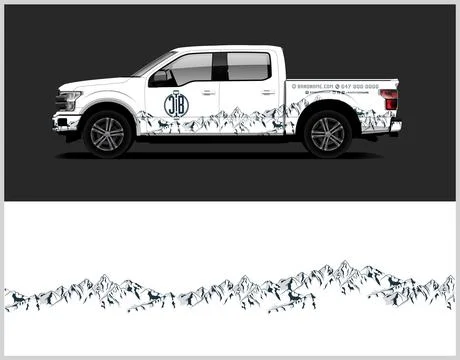 Racing car decal wrap vector designs, sports car wrap design Ilustração Stock