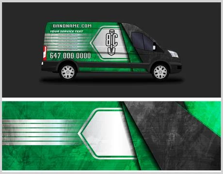 Racing car decal wrap vector designs, sports car wrap design Stock Illustration