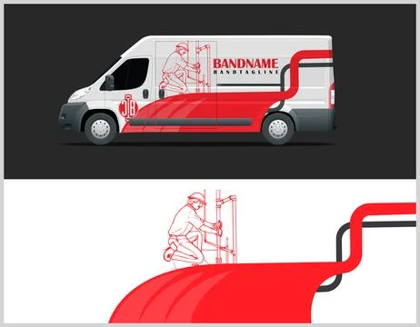 Racing car decal wrap vector designs, sports car wrap design Stock Illustration