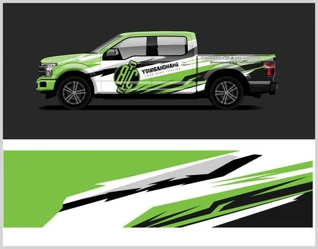 Racing car decal wrap vector designs, sports car wrap design Ilustração Stock