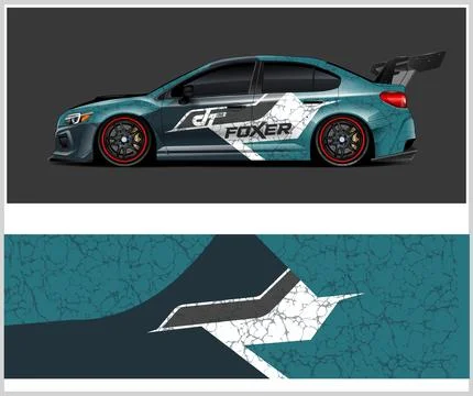 Racing car decal wrap vector designs Stock Illustration