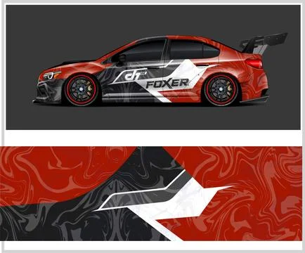 Racing car decal wrap vector designs Stock Illustration
