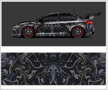 Racing car decal wrap vector designs Stock Illustration