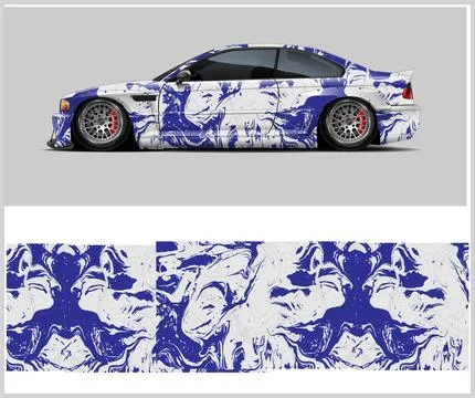 Racing car decal wrap vector designs Stock Illustration