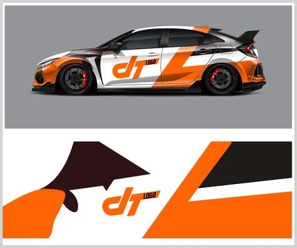 Racing car decal wrap vector designs Stock Illustration