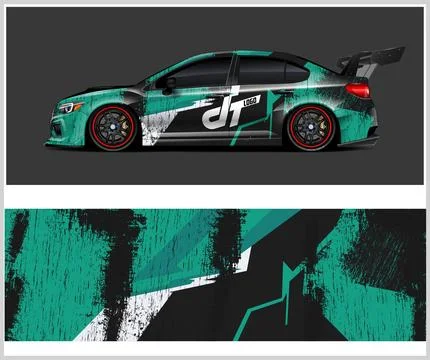 Racing car decal wrap vector designs Stock Illustration
