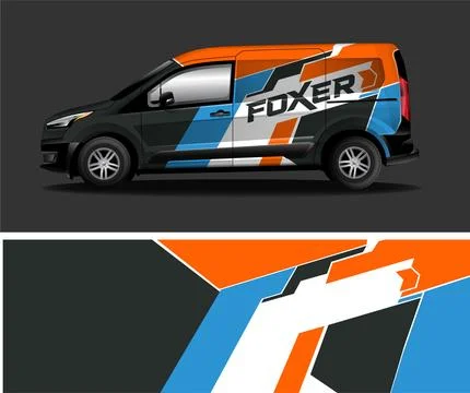 Racing car decal wrap vector designs Stock Illustration