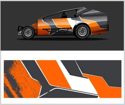 Racing car decal wrap vector designs Ilustração Stock