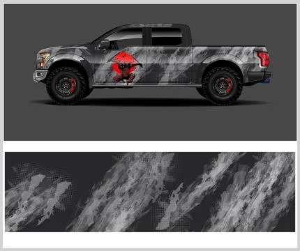 Racing car decal wrap vector designs Stock Illustration