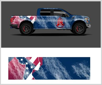 Racing car decal wrap vector designs Stock Illustration