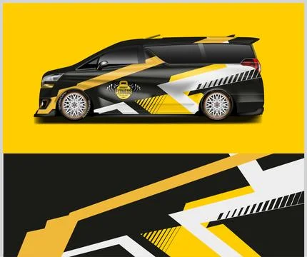 Racing car decal wrap vector designs Stock Illustration