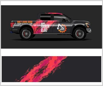 Racing car decal wrap vector designs Stock Illustration