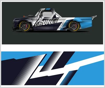 Racing car decal wrap vector designs Ilustração Stock