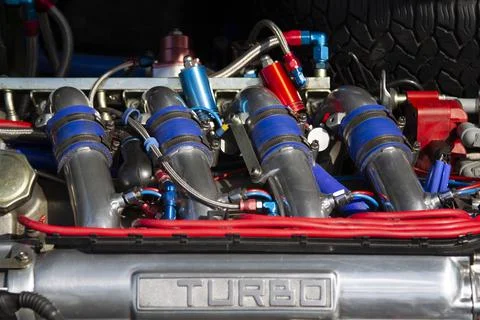 Racing Car Engine Stock Photos
