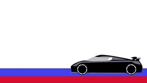 Racing Car with Flag Background Stock Footage 335630506