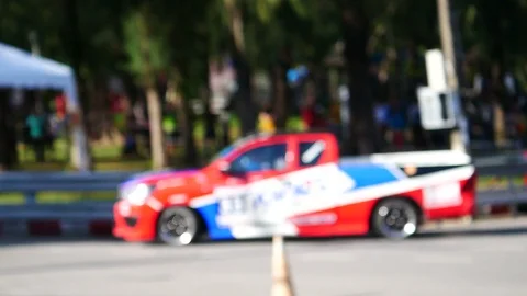 Racing car Stock Footage 95556070