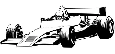 Racing Car Stock Illustration