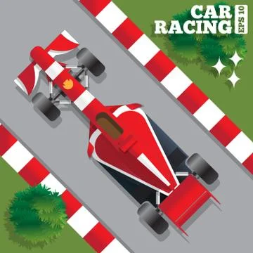 Racing car. Stock Illustration