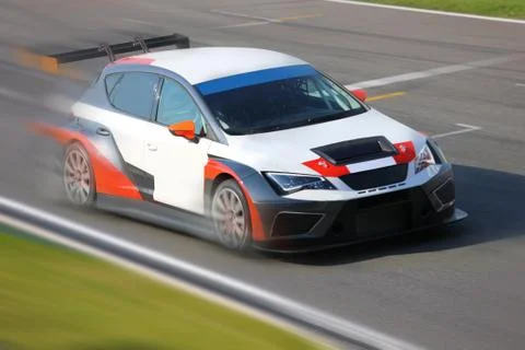 Racing car  in motion Фото