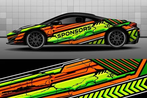 Racing car packaging design vector Stock Illustration