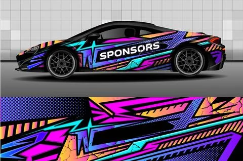 Racing car packaging design vector Stock Illustration