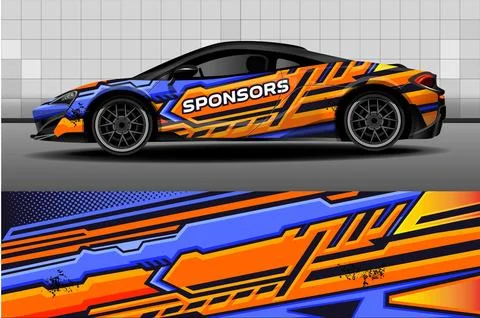 Racing car packaging design vector Stock Illustration