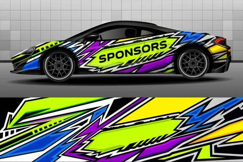 Racing car packaging design vector Stock Illustration