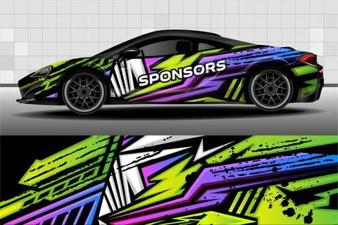 Racing car packaging design vector Stock Illustration