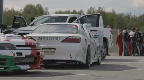 Racing car on the parking Video stock 39434883